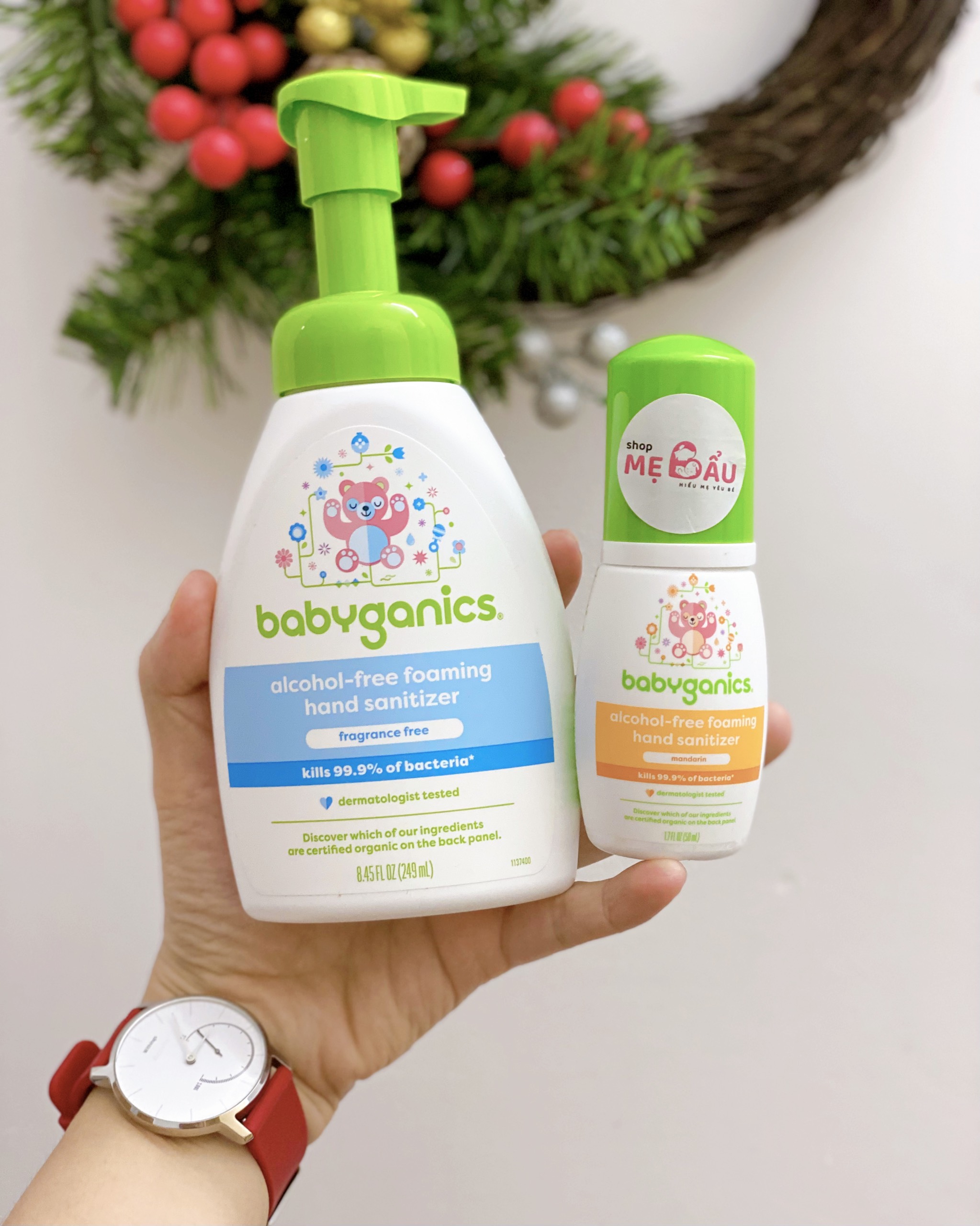 Nước rửa tay khô cho bé Babyganics