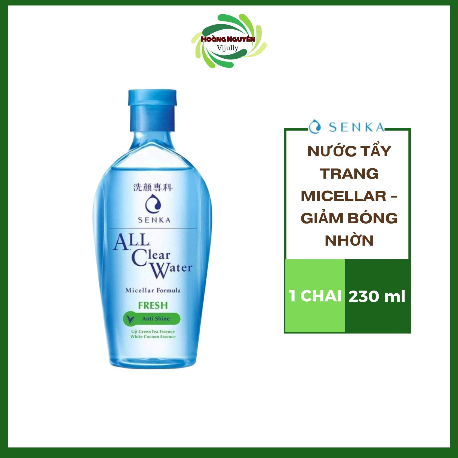 Nước Tẩy Trang Senka A.L.L Clear Water Micellar Fresh 230m