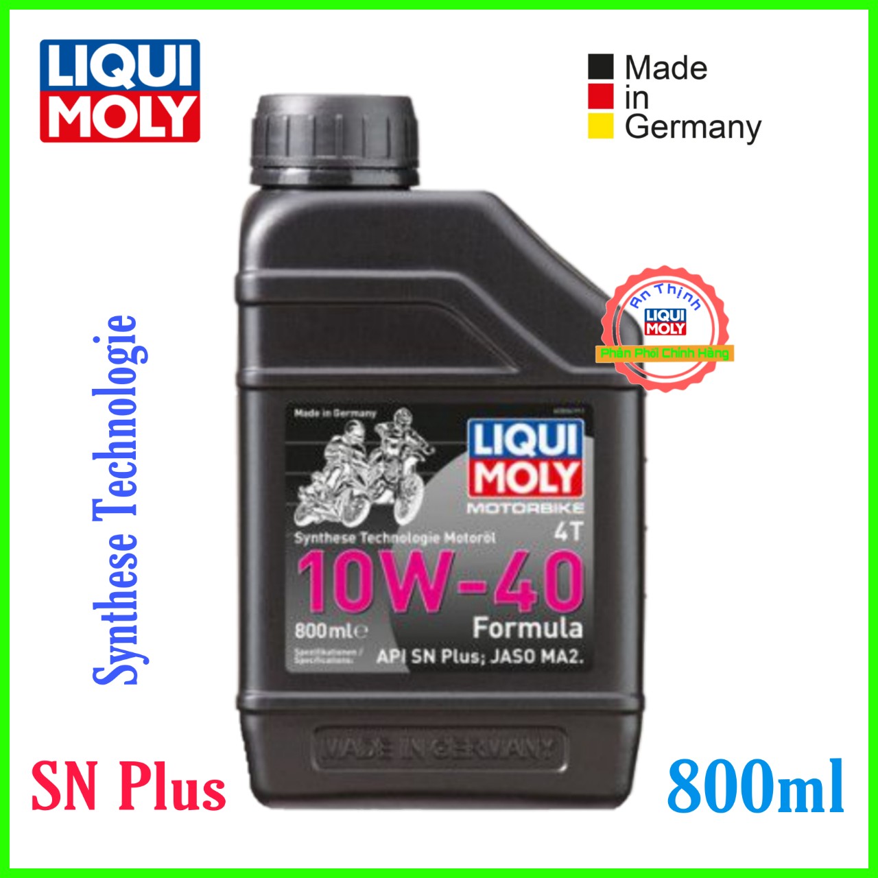 [HCM]Nhớt Tổng Hợp Xe Số Liqui Moly 4T 10w40 SN Plus Formula 800ml Nhập Khẩu Từ Đức