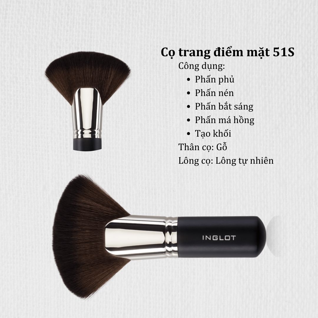 Cọ tán phấn hình quạt makeup brush 51s inglot