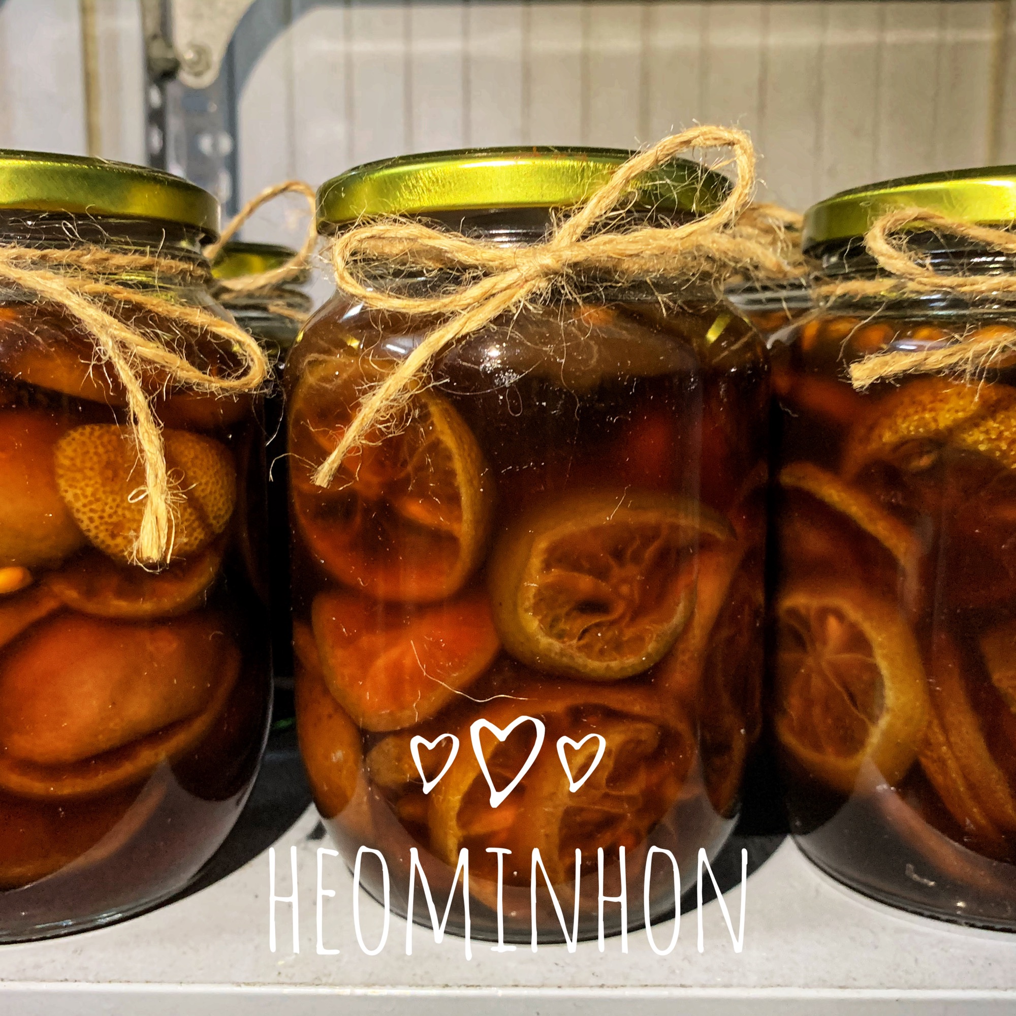 Chanh đào ngâm mật ong đường phèn