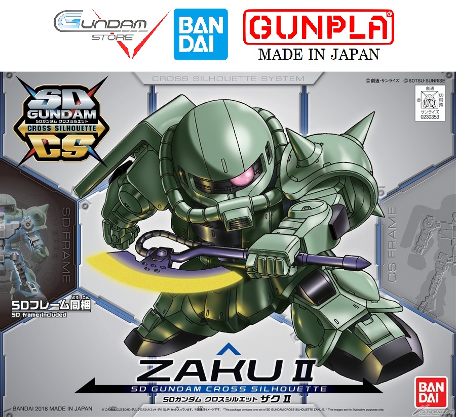 Gundam Bandai Sd Zaku 2 MS-06J SDCS Cross Silhouette Mô Hình Đồ Chơi Lắp Ráp Anime Nhật