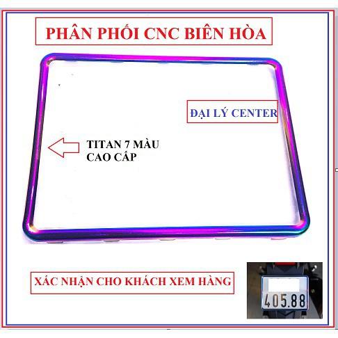 Khung Viền Biển Số 7 màu titan gắn các loại xe máy