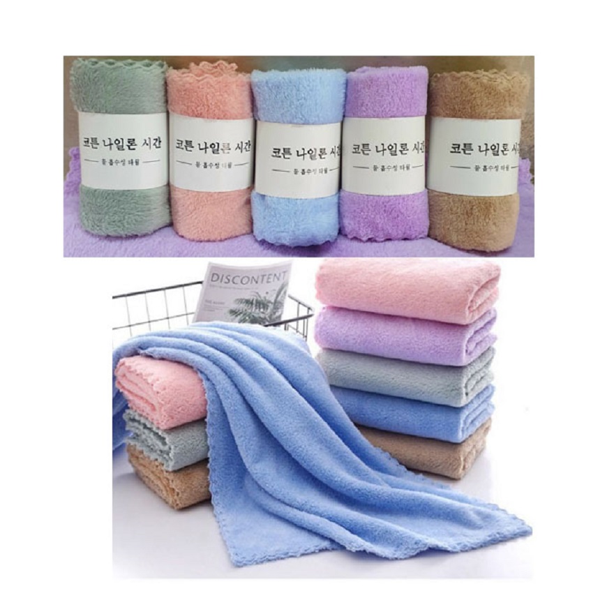 Khăn Mặt Lông Cừu Xuất Hàn Nhiều Màu Sắc Siêu Mềm Mịn KT 30x50cm - Khăn lau mặt lông cừu. khăn lông cừu. khăn tắm lông cừu