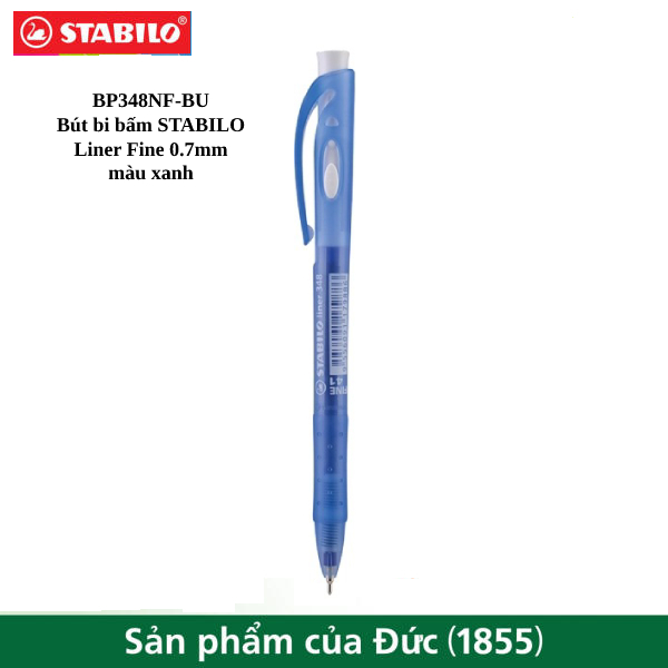 Bút bi bấm đầu kim stabilo liner fine 0.7mm bp348nf