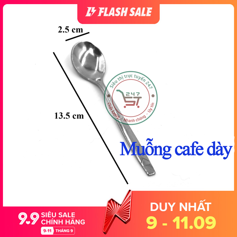 Thìa cà phê inox đầu nhọn đầu tròn Muỗng cafe nhỏ giá tốt cho chị em nội trợ