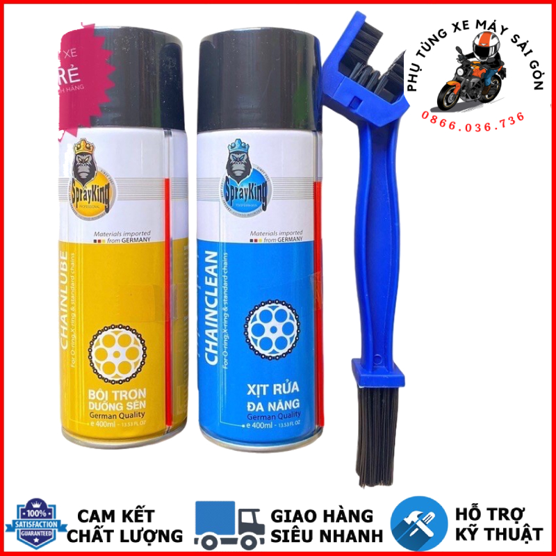  Chai xịt dưỡng sên rửa sên Sprayking 400ml  Mua combo tặng bàn chải 3D  