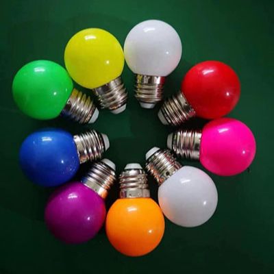 Set 10 Bóng Đèn LED Bóng Chanh nhiều màu 1W. Tiết kiệm điện- độ bền cao, Bóng Led trang trí đủ màu sắc.
