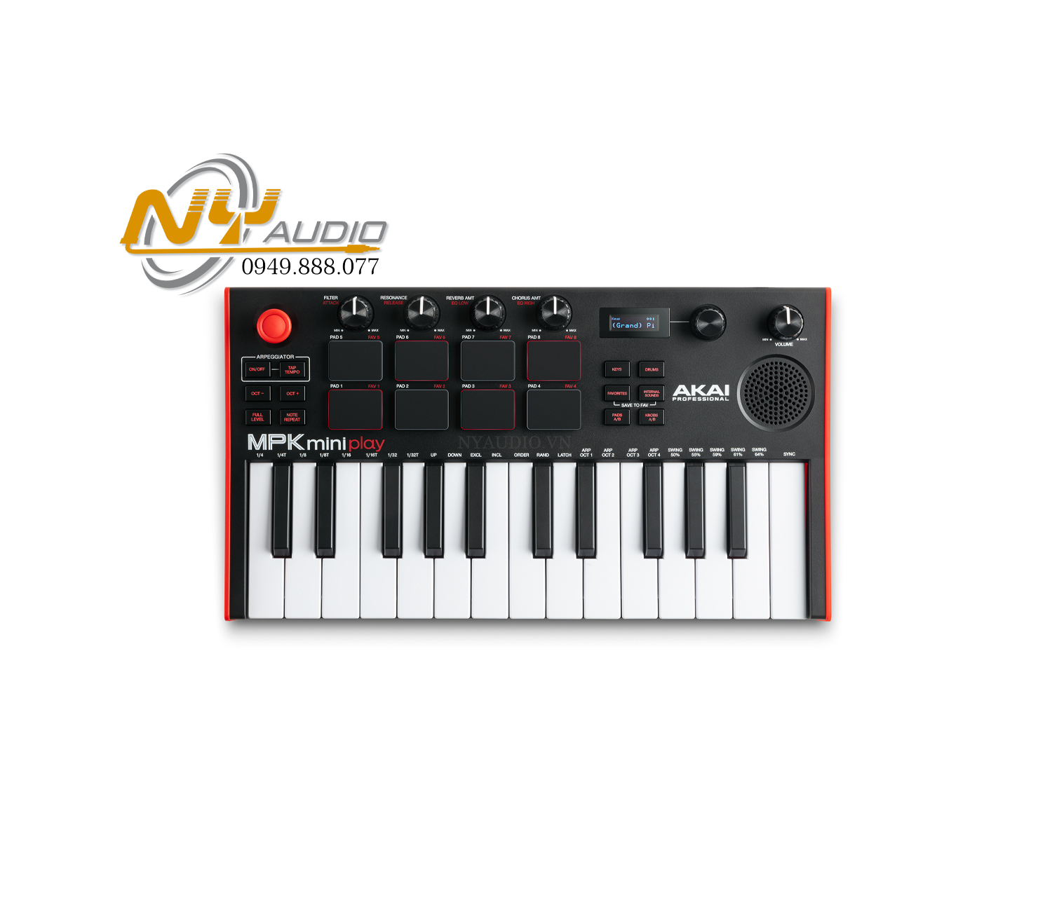 Thiết bị điều khiển midi akai mpk mini play mk3