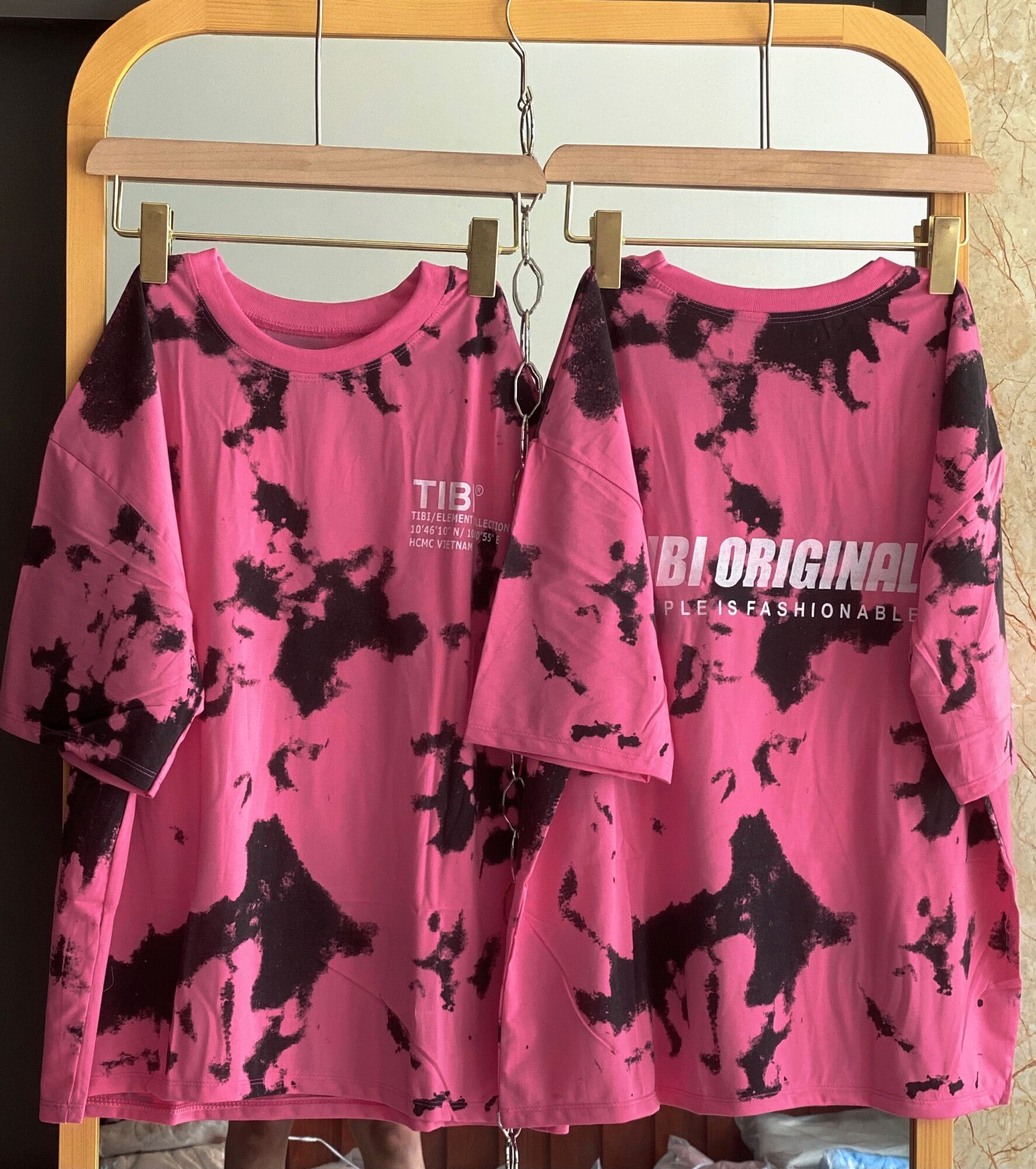 ÁO THUN TAY LỠ LOANG MÀU TIBI ORIGINAL CÁ TÍNH CỔ TRÒN 2023