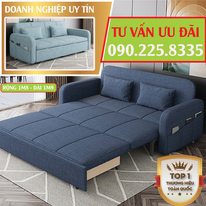 Giường sofa ghế thông minh, Sofa giường đa năng vải sonin, Ghế sofa kiêm giường ngủ