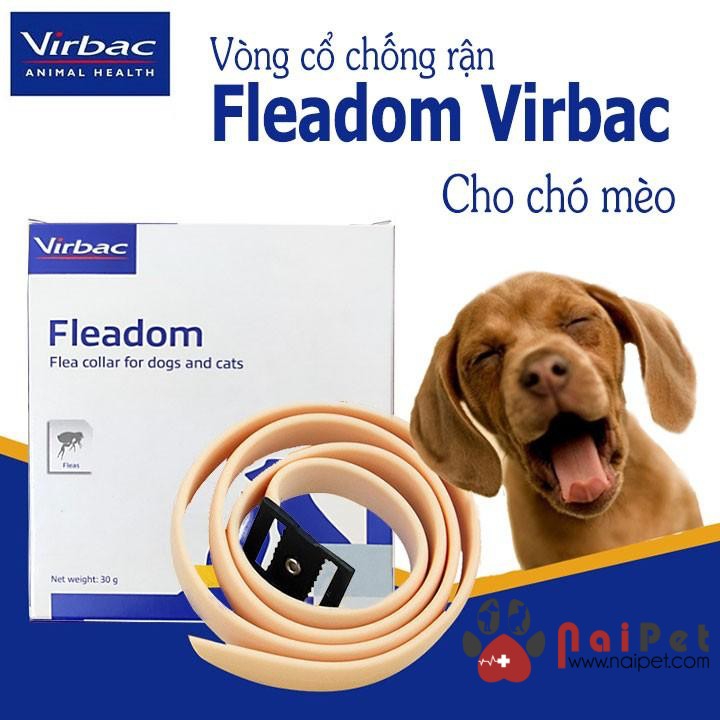 Vòng đeo cổ diệt ve rận chó mèo fleadom virbac
