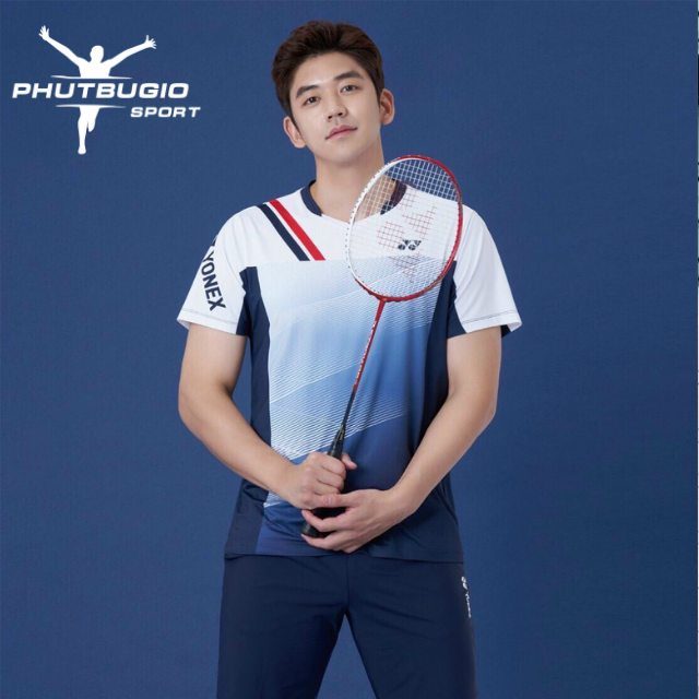 ÁO CẦU LÔNG THỂ THAO NAM YONEX CAO CẤP VẢI MÈ THÁI, THẤM THOÁT MỒ HÔI VƯỢT TRỘI