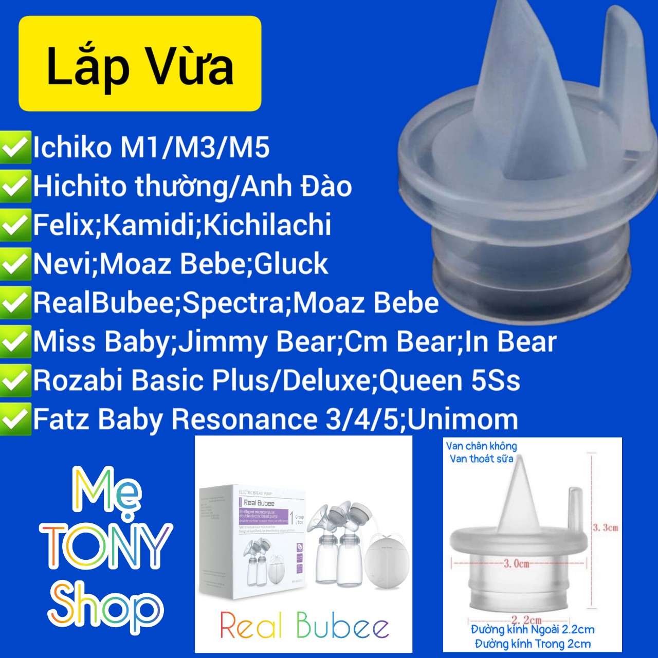 [Real Bubee] Van Chân Không,Van Thoát Sữa -Máy Hút Sữa Real Bubee (Đổi Mới Nếu Lỗi)