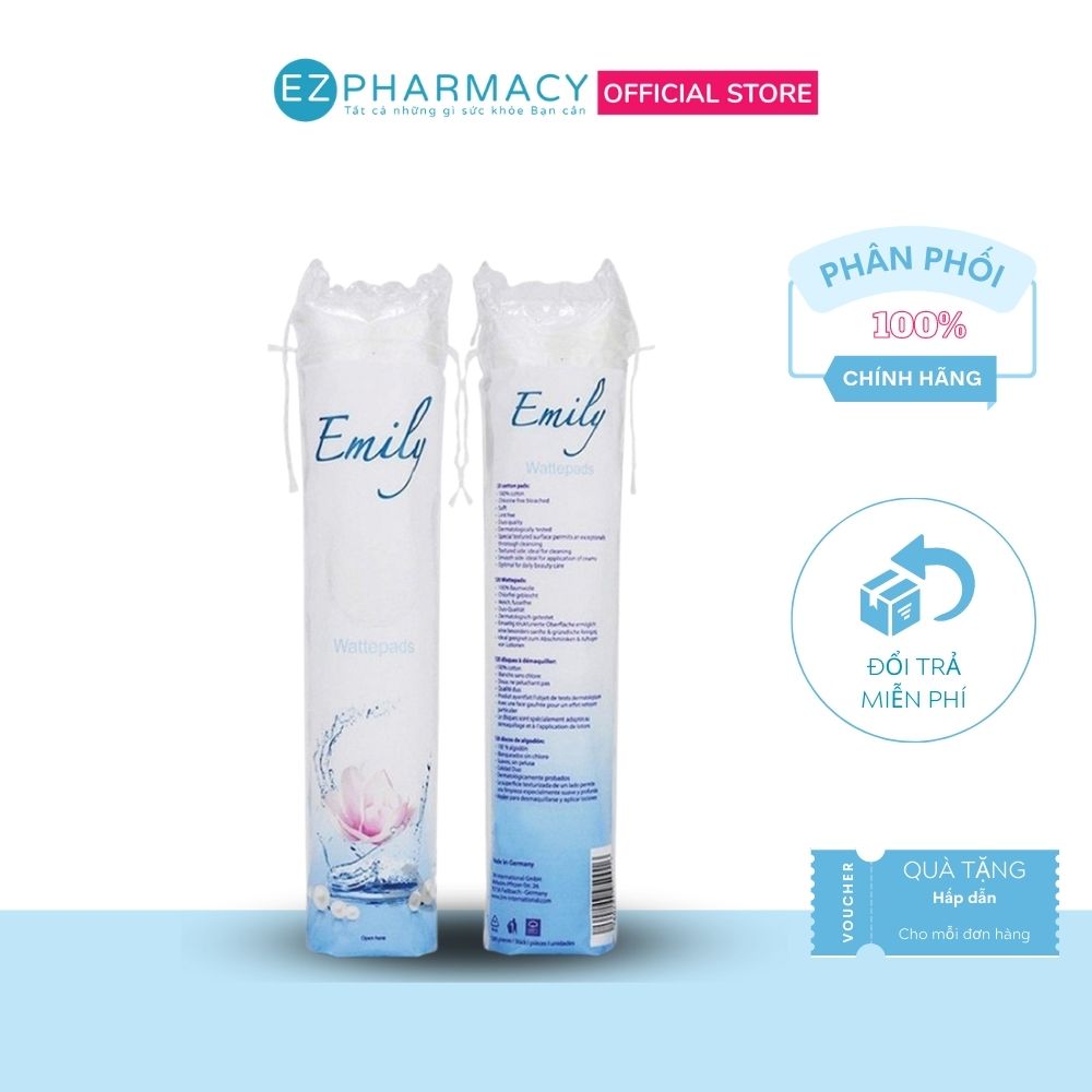 Bông tẩy trang emily wattepads đức - 120 miếng