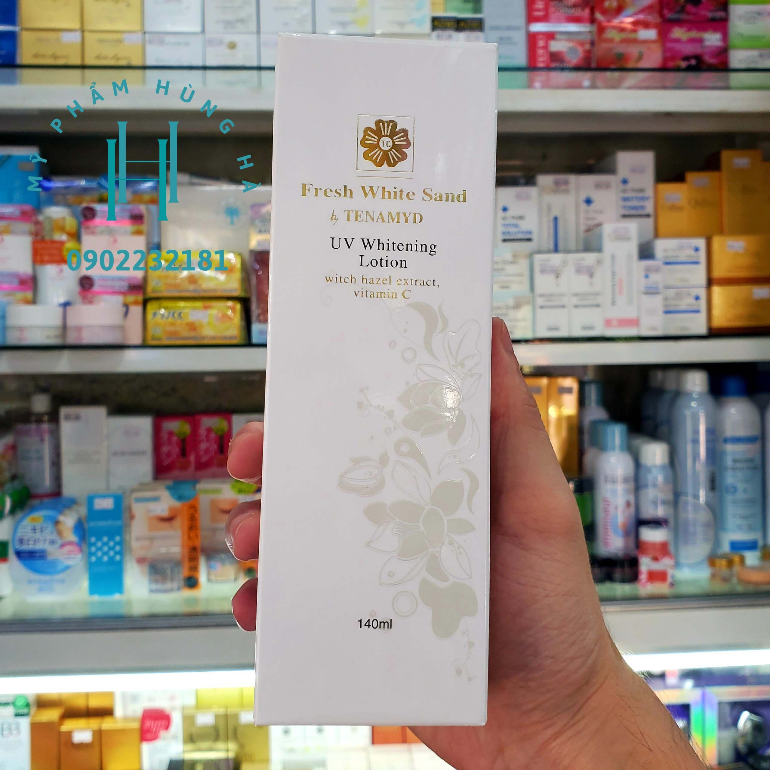 Nước dưỡng da Tenamyd, lotion dưỡng trắng Tenamyd Fresh White Sand UV Whitening Lotion 140ml