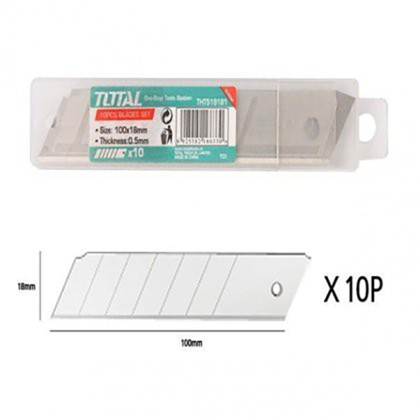 Bộ 10 lưỡi cưa dao rọc giấy total tht519181