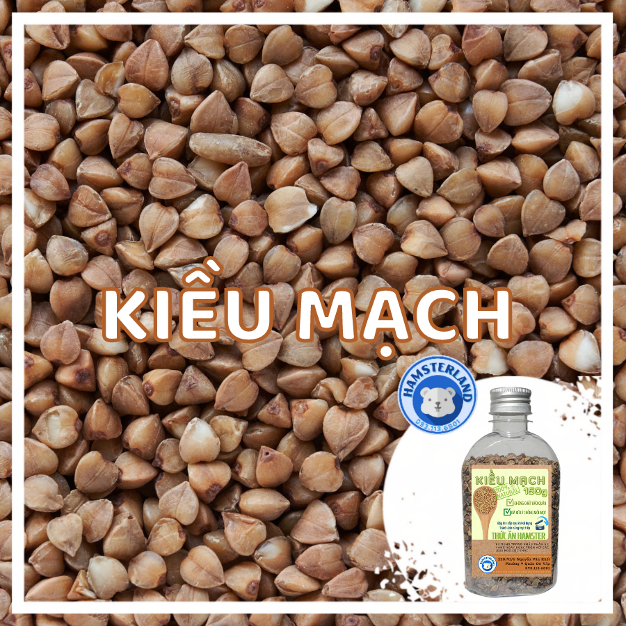 Hạt Kiều Mạch (Hạt Ba Khía) Chai Lớn 150g Nắp Nhôm - Thức Ăn Ngũ Cốc Dinh Dưỡng Tăng Sức Đề Kháng & Hệ Miễn Dịch Hamster