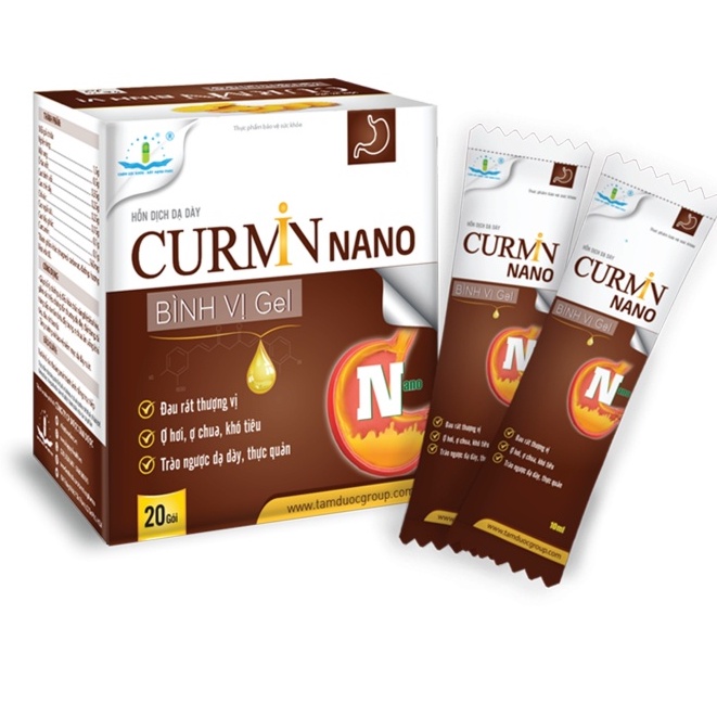 Chính hãng hộp 30 gói gel dạ dày curmin nano bình vị gel / cumin binh vi nuoc/ nghe nano/ q7