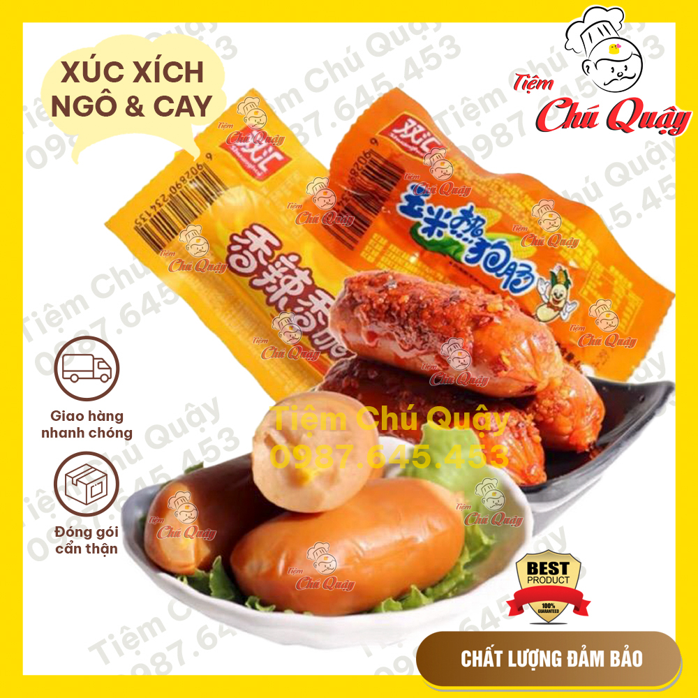 [Set 4 cái] XÚC XÍCH NGÔ - Đồ ăn vặt nội địa [Tiệm Chú Quậy]