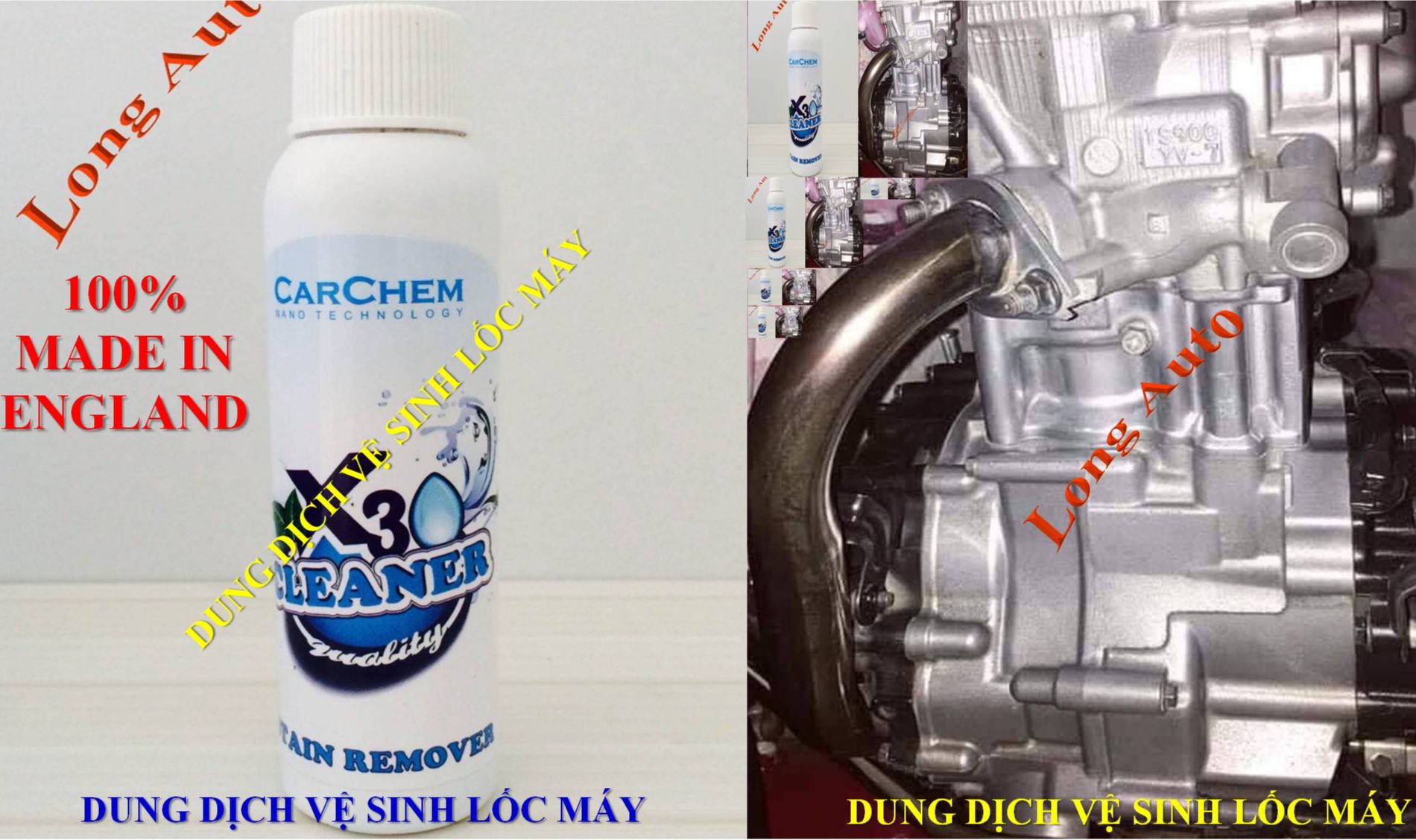 [HCM]Chai dung dịch vệ sinh tẩy rửa lốc máy X30 120ml.