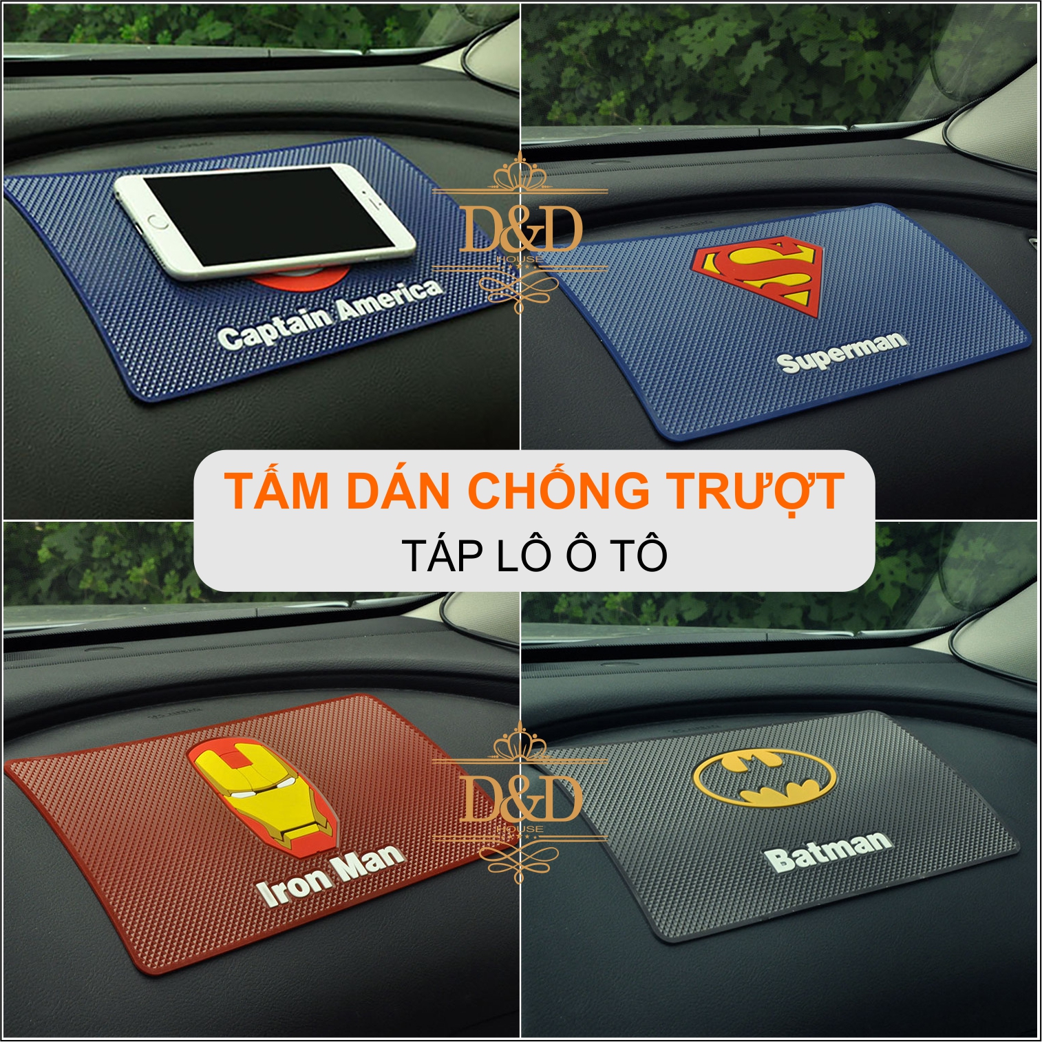 [HCM]Tấm dán chống trượt táp lô xe hơi ô tô bảo vệ bề mặt táp lô rửa nước tái sử dụng nhiều lần
