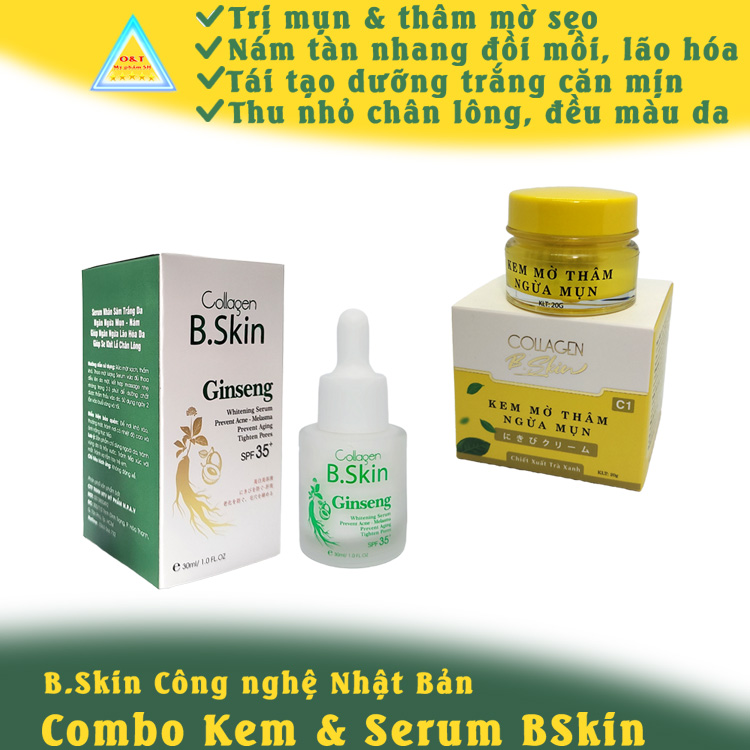 Kem B Skin collagen xóa mụn thâm trắng da cho Nam nữ VIP 20g