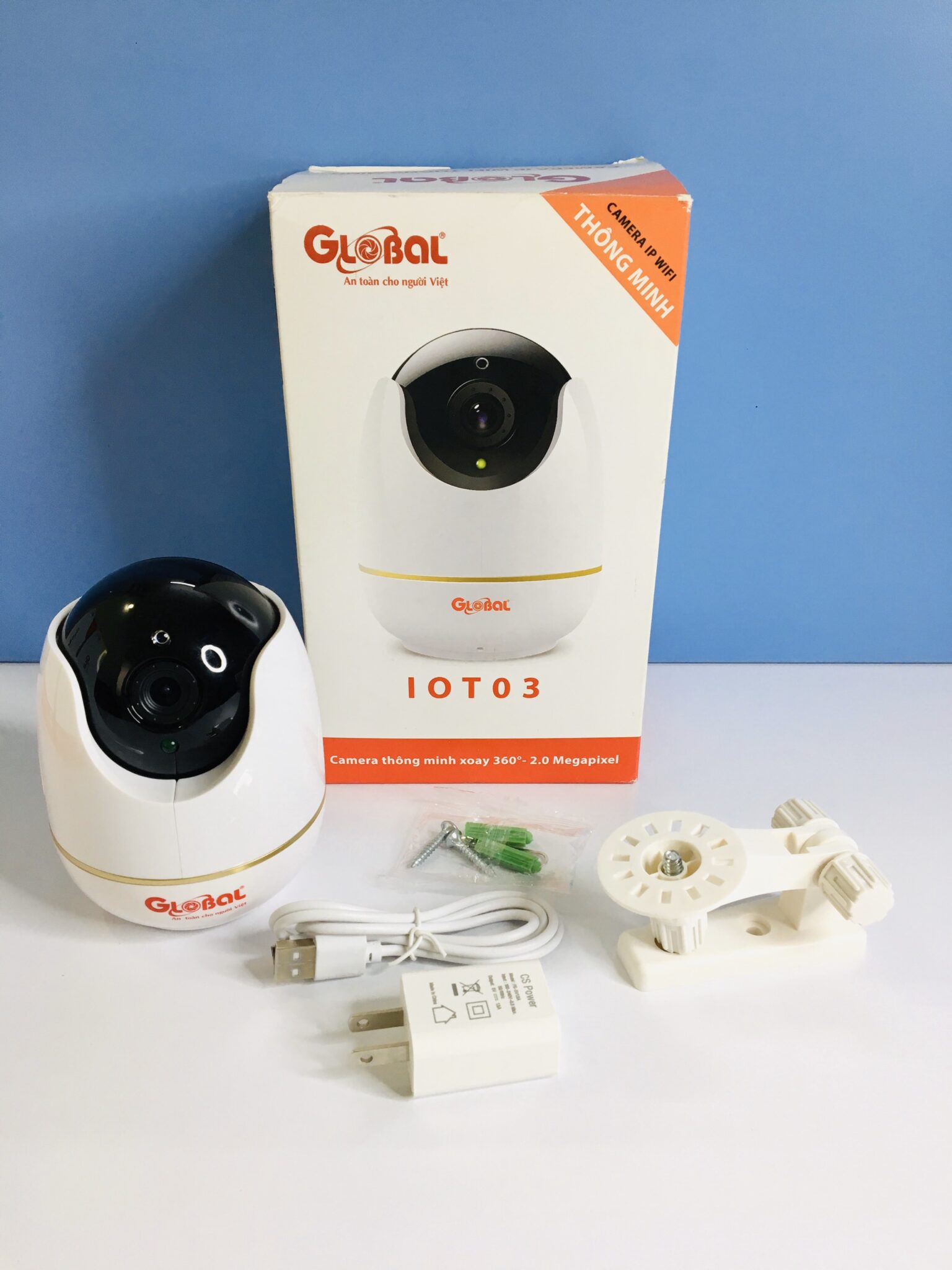 [HCM]Camera IP Wifi Không dây Global IOT03 2.0MP 1080P có báo động  bh 24 tháng
