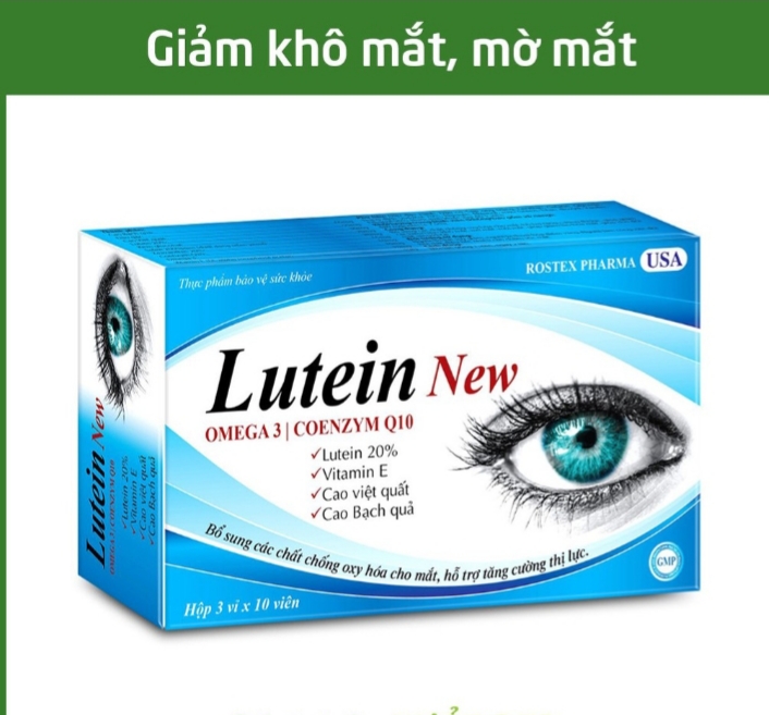 Viên uống sáng mắt LUTEIN giảm khô mắt mờ mắt hộp 30v