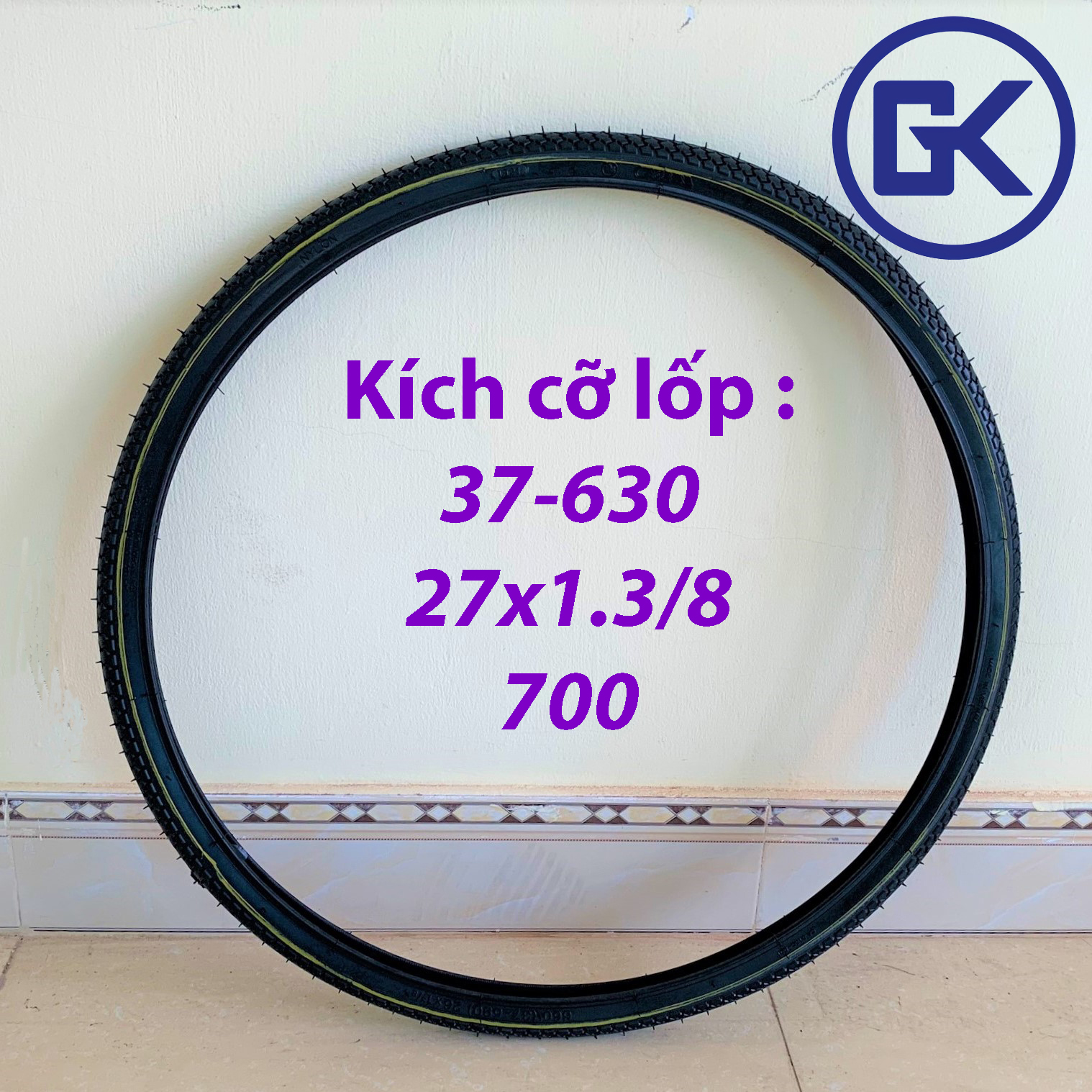 Lốp & săm xe đạp cỡ 27, 37-630 , 27x1.3/8 , 700 casumina, sao vàng , kenda