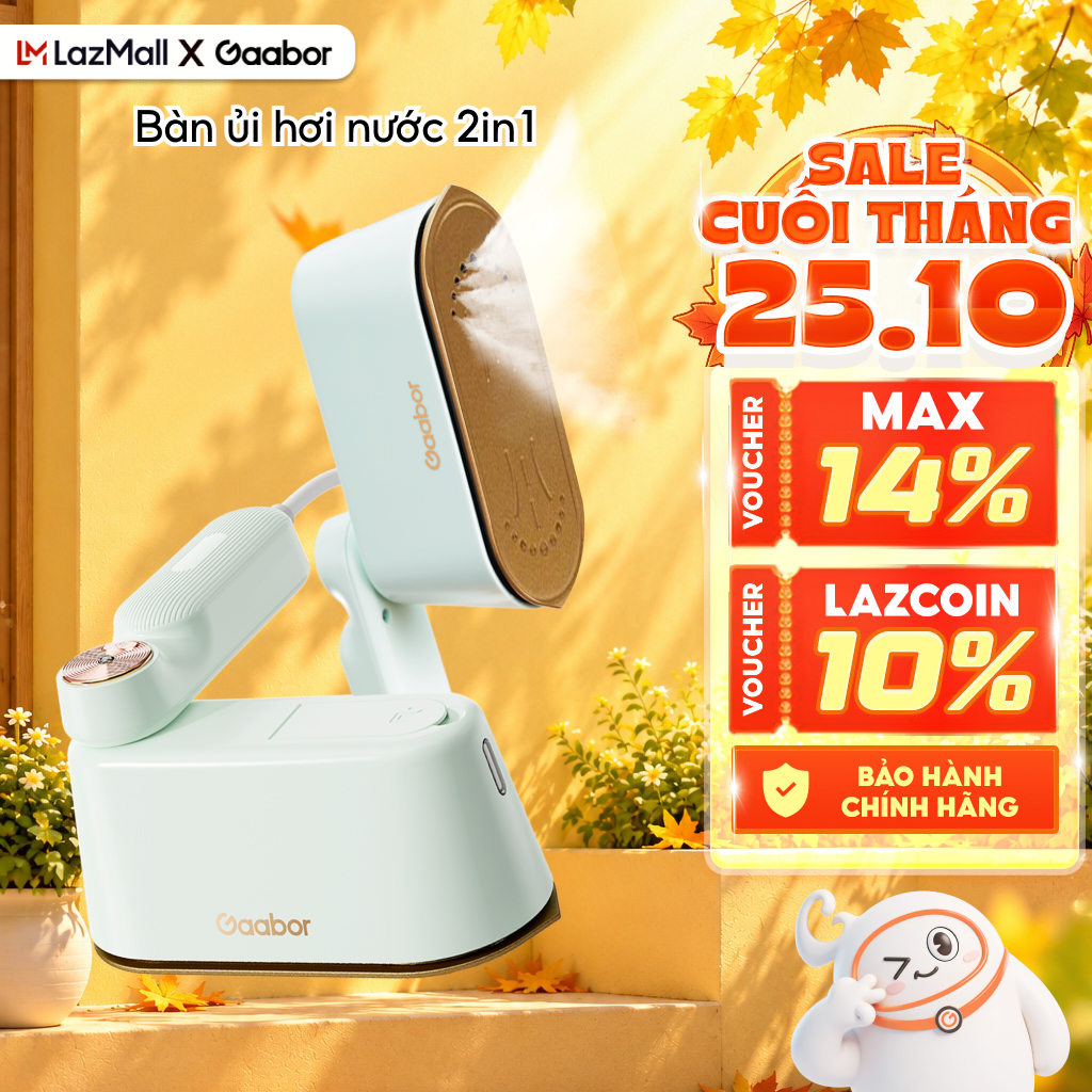 Bàn ủi hơi nước cầm tay gấp gọn Gaabor HM-M01A làm nóng nhanh 2 chế độ là nước và là khô tiện lợi - Bảo hành 12 tháng 1 đổi 1