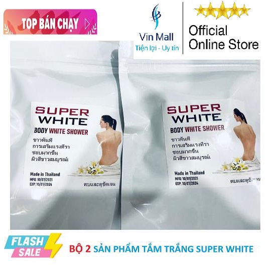 Bộ 2 Bịch Siêu Sữa Tắm Cao Cấp Super White Body Thái Lan
