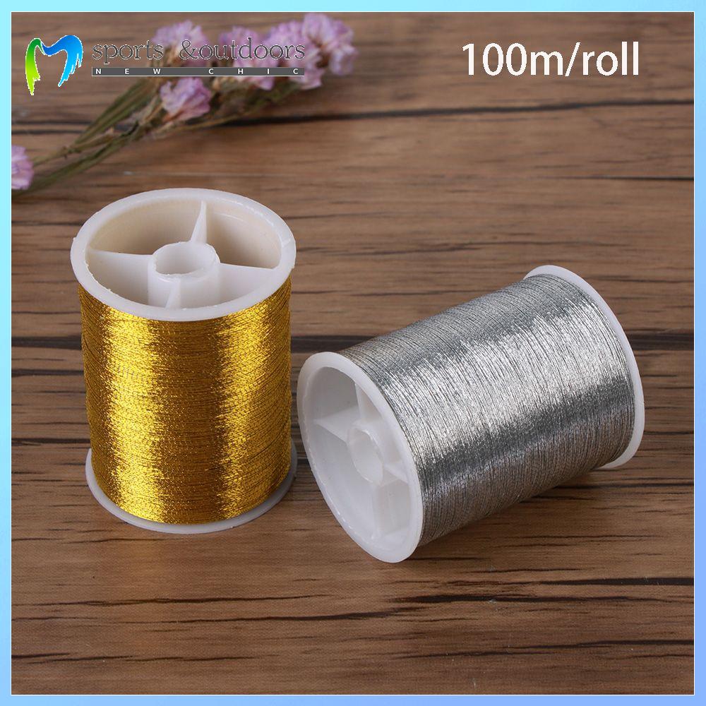 100 mét chỉ thêu chữ thập thủ công mới chỉ thêu dây vàng máy may