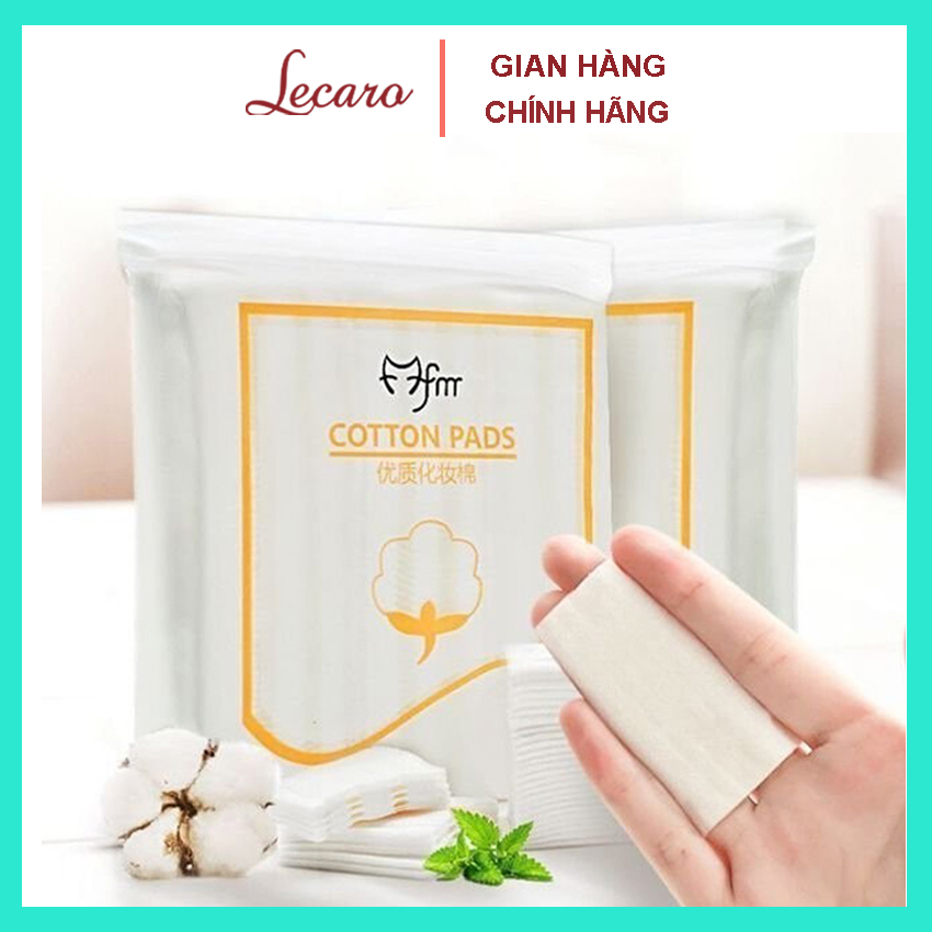[HCM]LECARO STORE -  Bông Tẩy Trang Cotton Pads Bông Tẩy Trang 3 Lớp Bịch Bông Tẩy Trang 222 Miếng