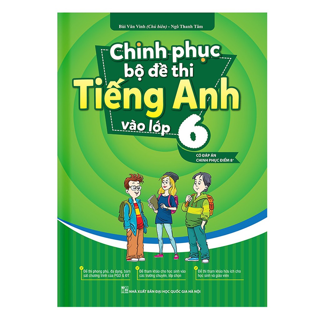 Sách - Chinh phục bộ đề thi Tiếng Anh vào lớp 6 tái bản - Mhbooks
