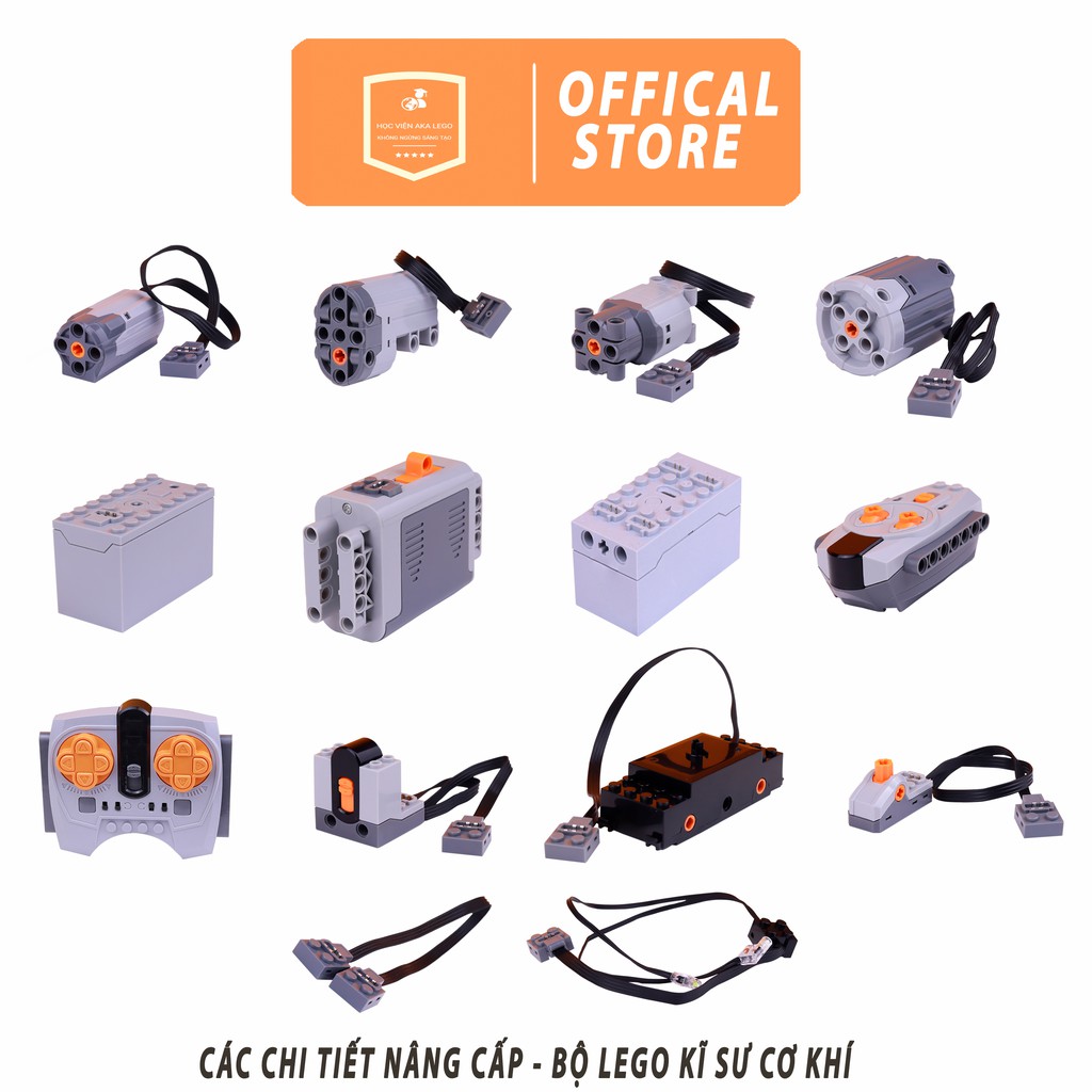 Hộp pin động cơ điều khiển từ xa phụ kiện lego tương thích lego kỹ sư cơ khí 9686 lego technic chính hãng aka lego