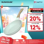 Chảo chống dính siêu bền đáy từ Sunhouse SBD20-24-26-28-30MT - Nhôm đúc nguyên khối -  Tỏa nhiệt đều - Dùng mọi loại bếp