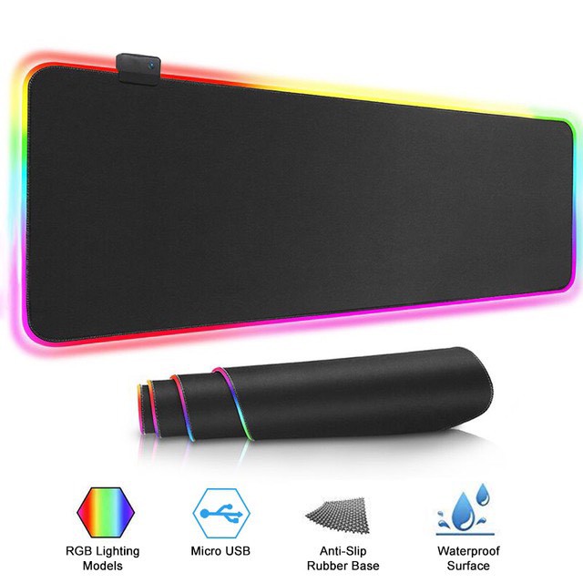 Pad di chuột, miếng lót chuột led rgb - mousepad led rgb full size