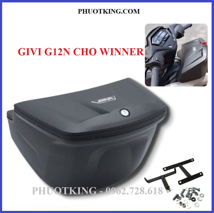 [CHÍNH HÃNG] Thùng giữa GIVI G12N kèm pad cho xe WINNER X / WINNER 150