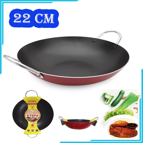 [CHẢO XÀO] Chảo chống dính 2 quai công nghệ Hàn Quốc 22cm bảo hành 1 tháng - sơn tĩnh điện chịu nhiệt tốt, chảo sâu lòng chảo chiên