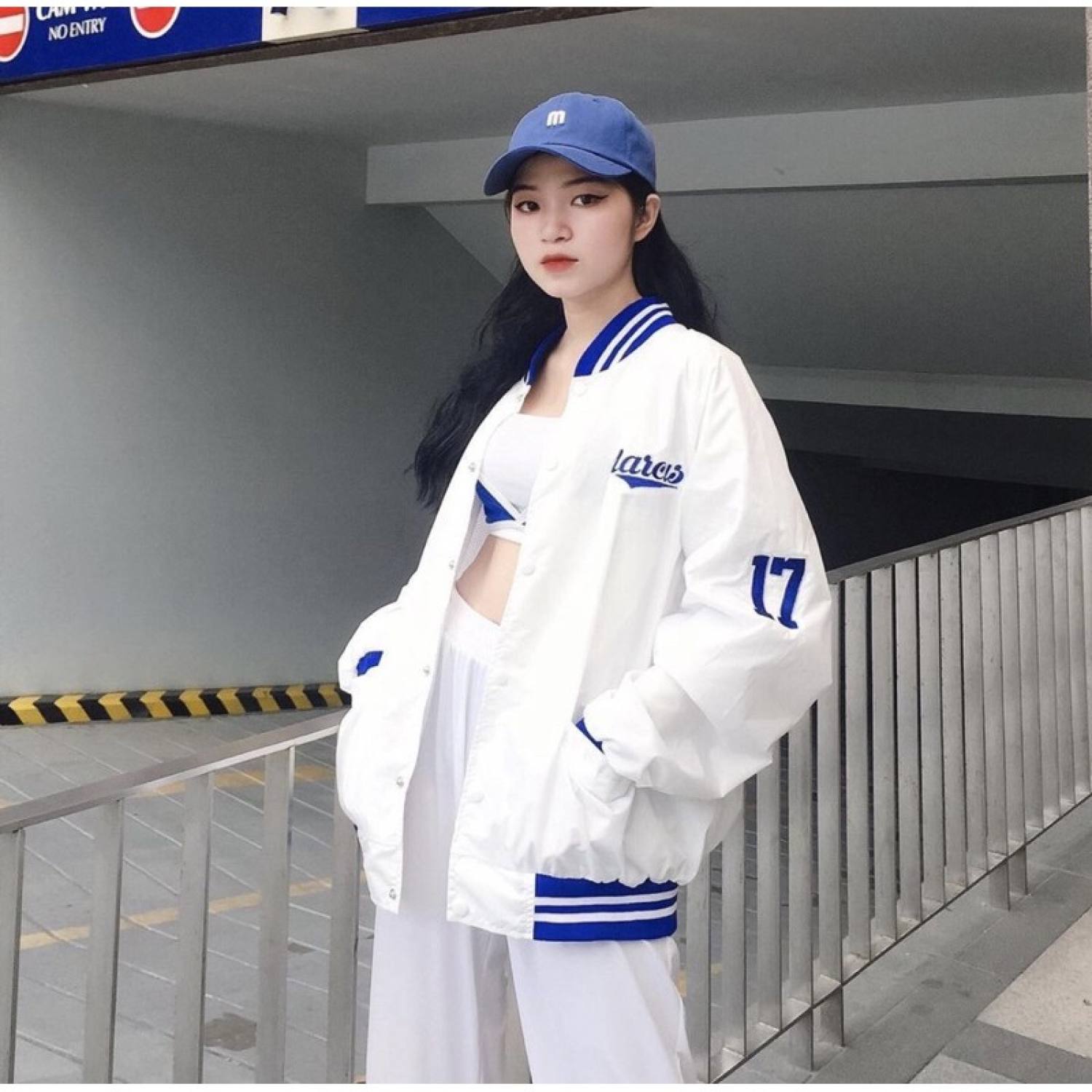 Áo khoác bomber Marcus trắng