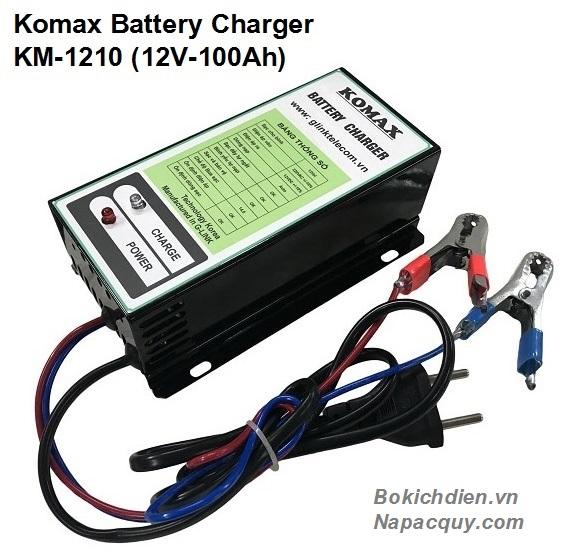 Sạc ắc quy komax km-1210, nạp ắc quy 12v-100ah