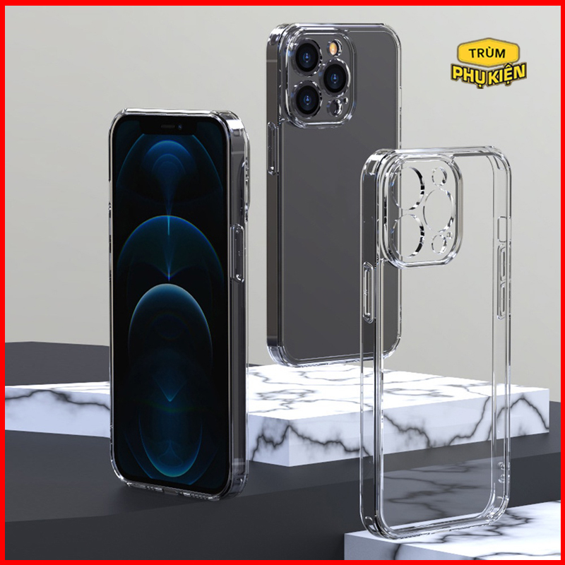 Ốp lưng kính trong suốt không ố chống xước tuyệt đối cho iPhone 15 Pro Max 15 Pro 14 Pro Max 13 Pro Max 13 12 Pro Max 11 Pro Max Xs Max