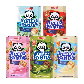 Bánh Quy Hình Gấu Hello Panda Vị Dừa 50G, Sữa 50G, Matcha 50G, Socola 50G