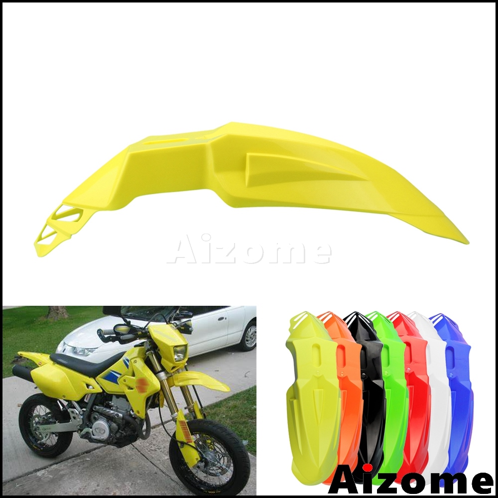 ♞☏◇ universal motorcycle motocross front mudguard sm fender for suzuki rmz rm drz 400 125 250 450 supermoto fender yellow