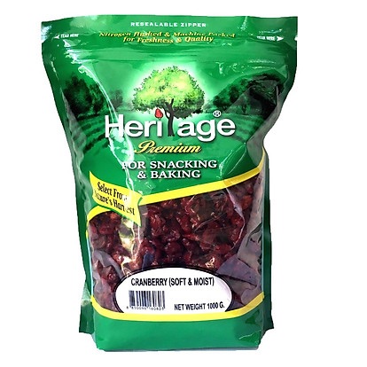 Quả nam việt quất - Cranberry sấy khô Heritage Thái Lan 1kg