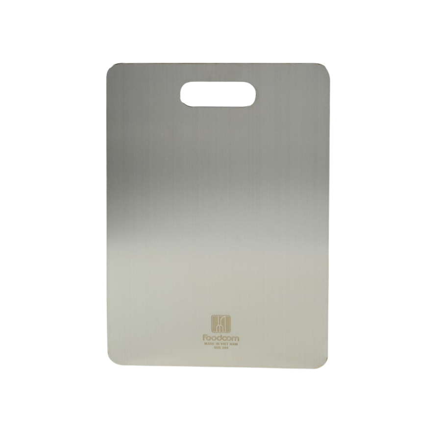 Thớt inox 304 cao cấp FoodCom008 kháng khuẩn, không mùi, không ẩm mốc, chống xước dăm, giã đông thực phẩm nhanh