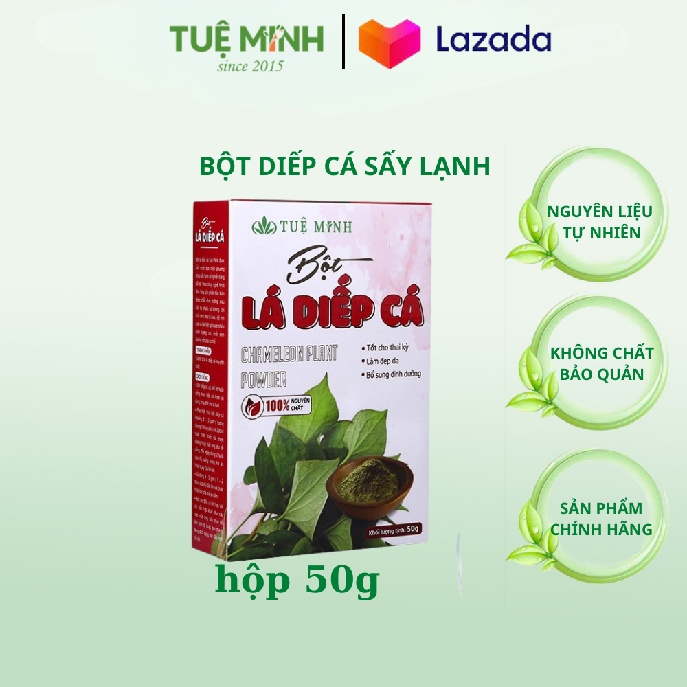 Bột diếp cá sấy lạnh nguyên chất Tuệ Minh