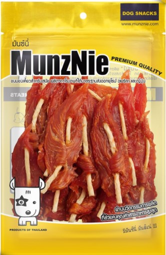 Munznie Dog Treat - Chicken Tenderloin Skewers Crunchy Soft 400G - Thăn gà xiên que