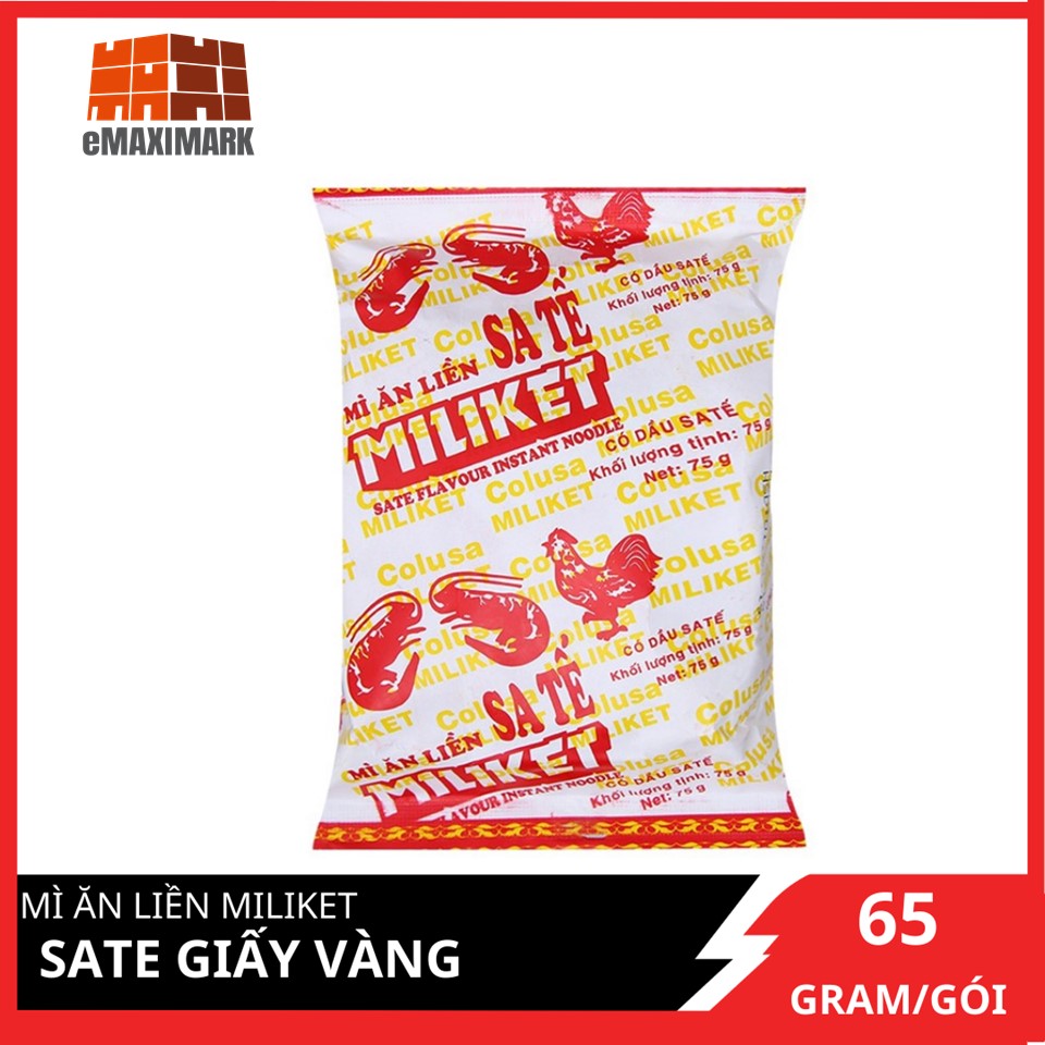 Mì ăn liền Miliket sate giấy vàng 75g